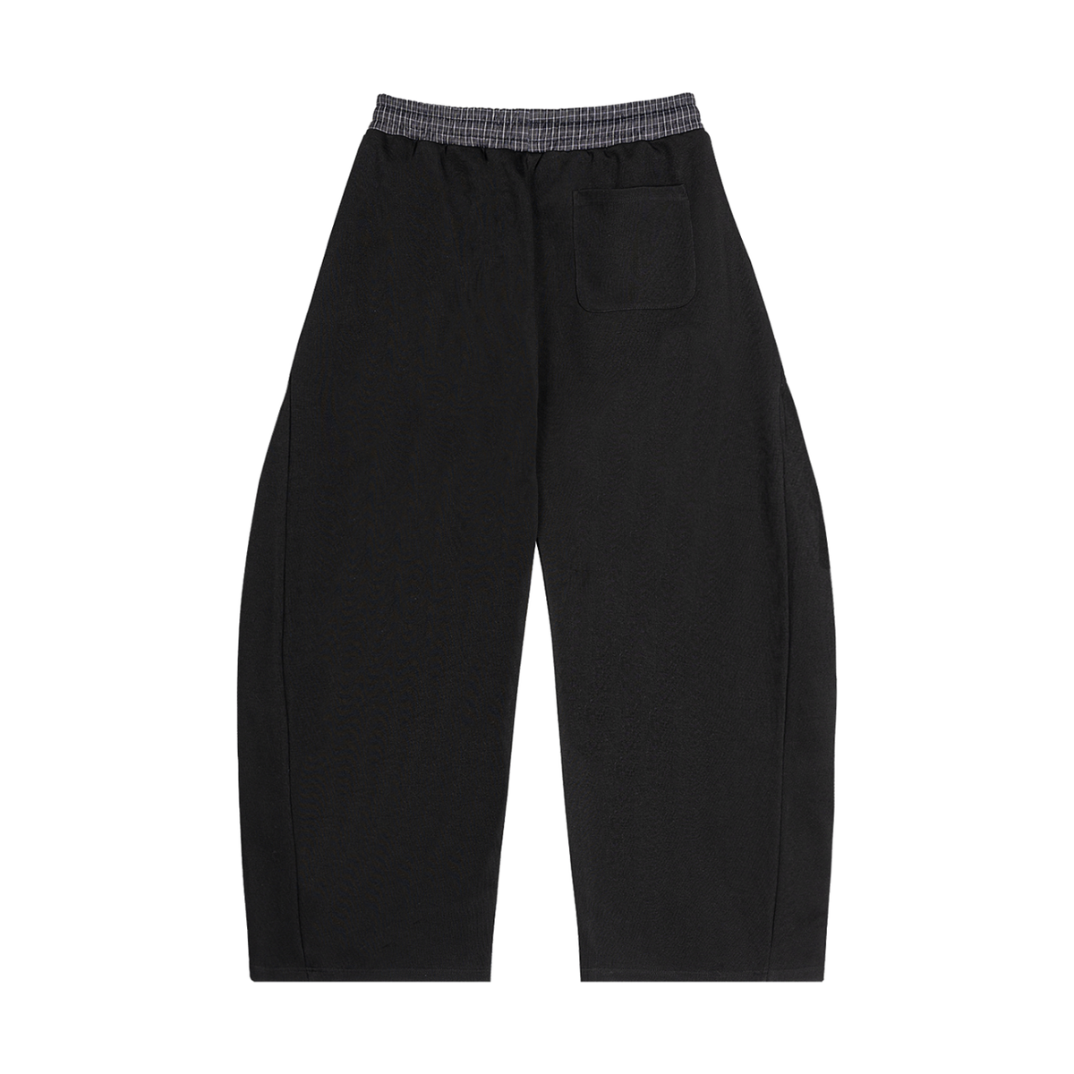 plaid double waisted baggy sweats