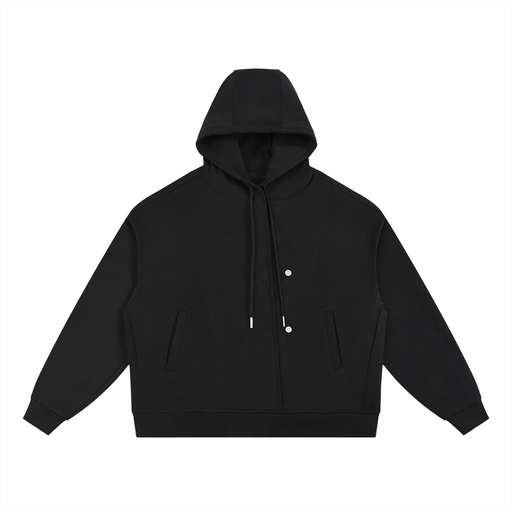 boxy button void star hoodie