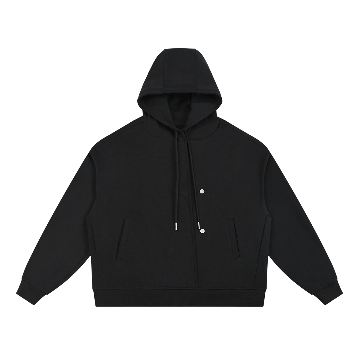 boxy button void star hoodie