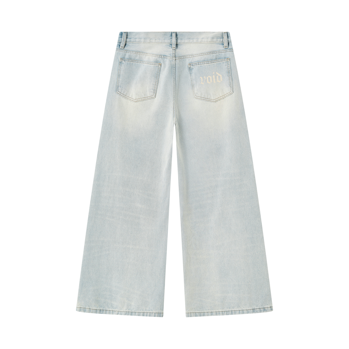 men light blue denim extreme baggy jeans