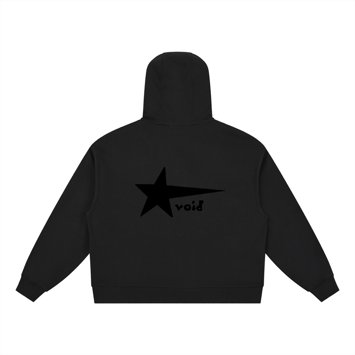 boxy button void star hoodie