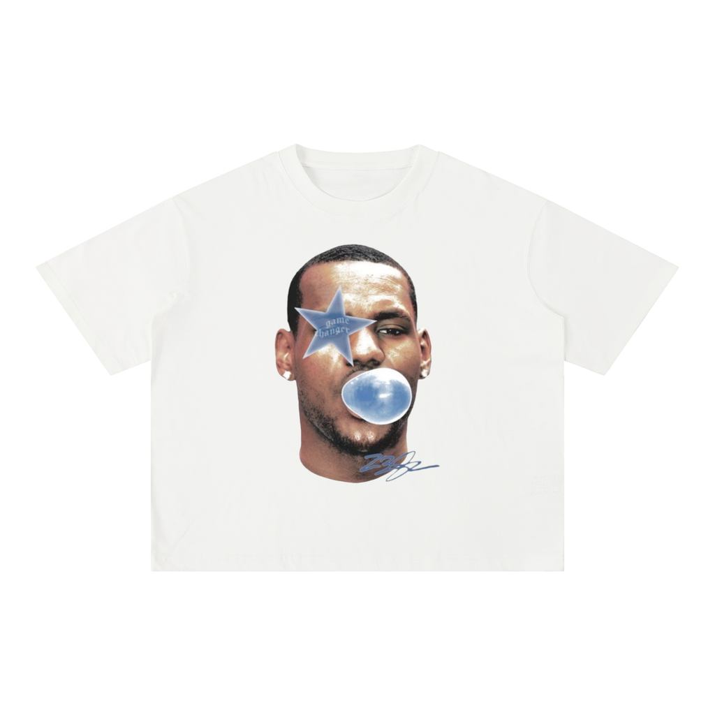 lebron james bubble gum boxy tee