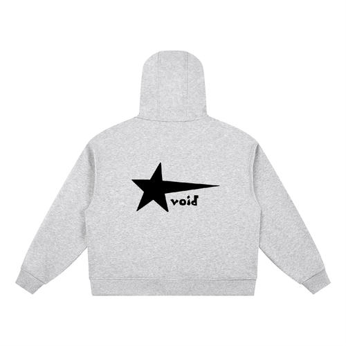 boxy button void star hoodie